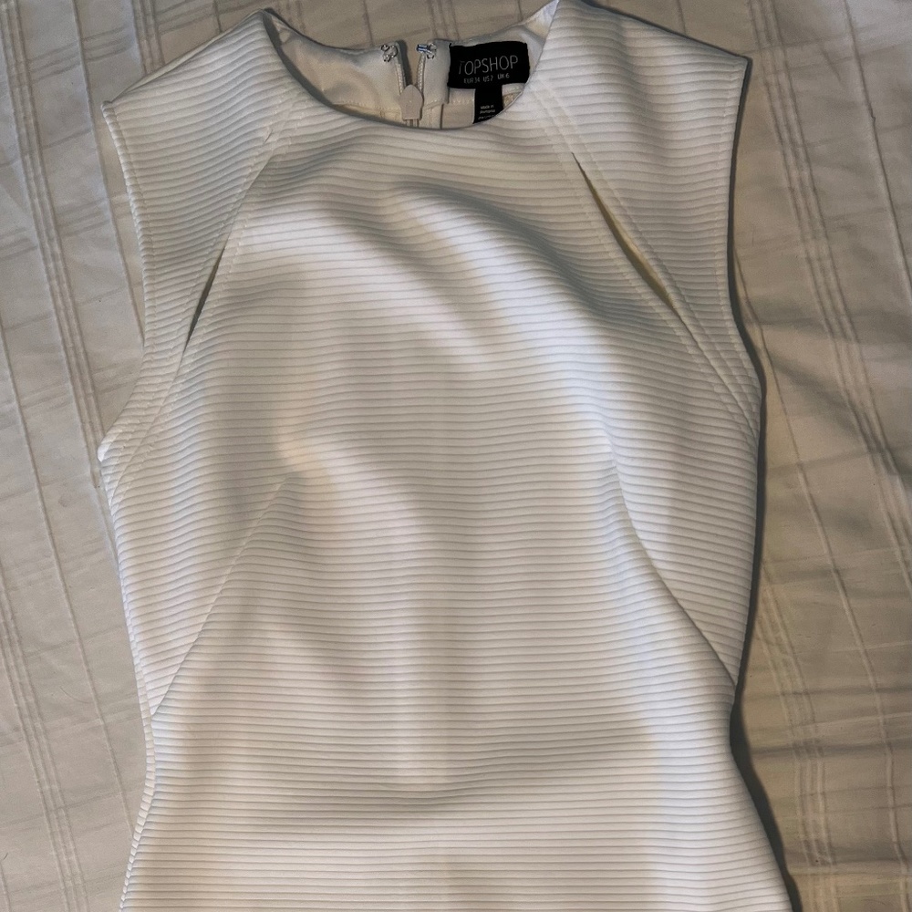 Topshop White Cutout Bodycon Sleeveless dress